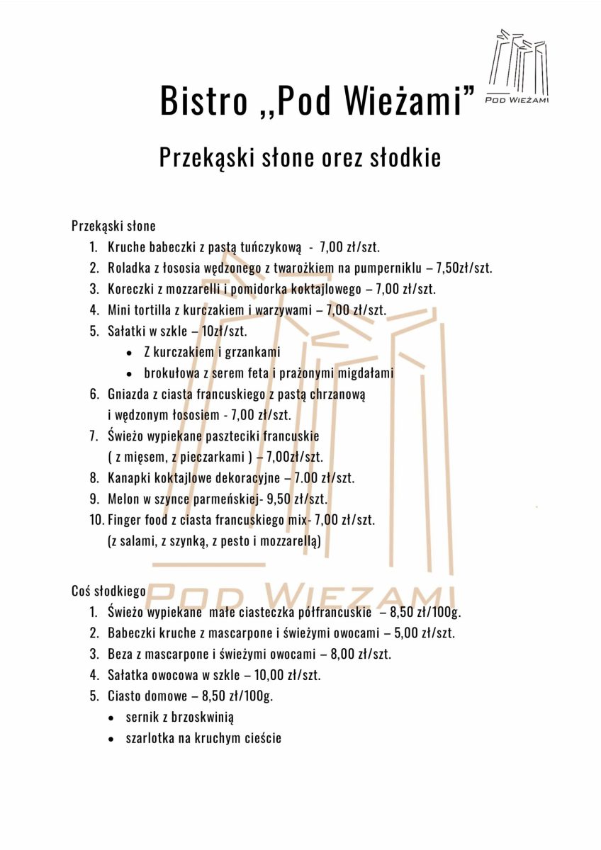 przekąski słone i słodkie